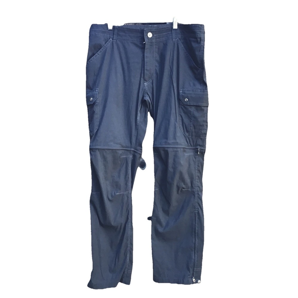 KÜHL Renegade Convertible Stealth Cargo Hiking Pants Men's 36x32 Gray Flaws